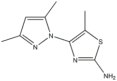 4-(3,5-Dimethyl-pyrazol-1-yl)-5-methyl-thiazol-2-ylamine Struktur