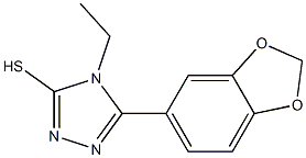 5-Benzo[1,3]dioxol-5-yl-4-ethyl-4H-[1,2,4]triazole-3-thiol Struktur