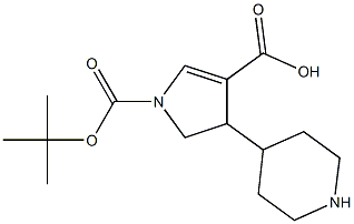 Boc-trans-4-(4-Piperidinyl)-Pyrroline-3-carboxylic acid Struktur