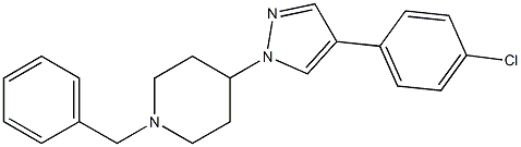 1-Benzyl-4-(4-(4-chlorophenyl)-1H-pyrazol-1-yl)piperidine Struktur