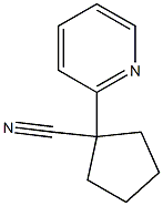 1-(pyridin-2-yl)cyclopentanecarbonitrile Struktur