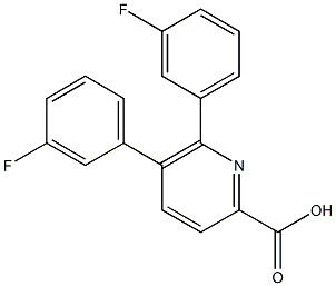 5,6-Bis(3-fluorophenyl)picolinic acid Struktur