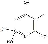 2,6-Dichloro-2,4-dihydroxy-5-methylpyridine Struktur