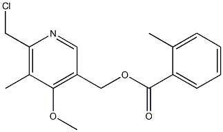 6-Chloromethyl-4-methoxy-5-methyl-3-pyridylmethanol o-Toluate Struktur