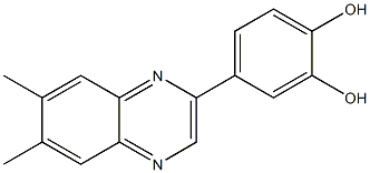 4-(6,7-dimethylquinoxalin-2-yl)benzene-1,2-diol Struktur