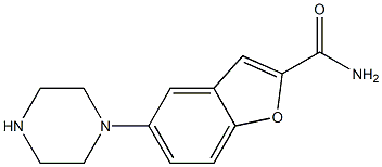 5-piperazin-1-yl-1-benzofuran-2-carboxamide Struktur