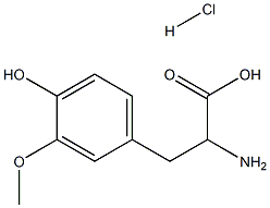 2-Amino-3-(4-hydroxy-3-methoxy-phenyl)-propionic acid hydrochloride Struktur