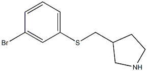 3-(3-Bromo-phenylsulfanylmethyl)-pyrrolidine Struktur