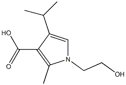 1-(2-Hydroxy-ethyl)-4-isopropyl-2-methyl-1H-pyrrole-3-carboxylic acid Struktur