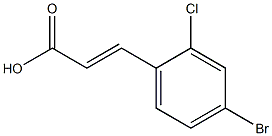 3-(4-bromo-2-chlorophenyl)acrylic acid Struktur