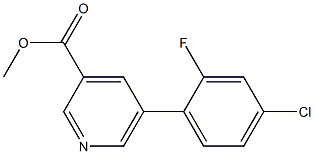 methyl 5-(4-chloro-2-fluorophenyl)pyridine-3-carboxylate Struktur