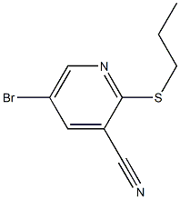 5-bromo-2-(propylthio)pyridine-3-carbonitrile Struktur