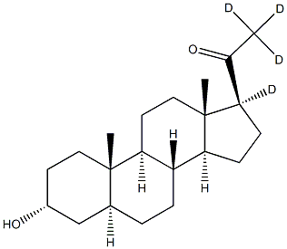 5a-Pregnan-3a-ol-20-one-17,21,21,21-d4 Struktur