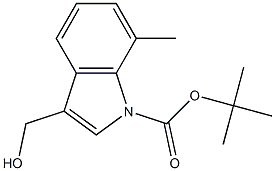 3-(Hydroxymethyl)-7-methyl-1H-indole-1-carboxylic acid tert-butyl ester Struktur