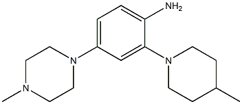 4-(4-Methylpiperazin-1-yl)-2-(4-methylpiperidin-1-yl)aniline Struktur