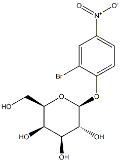 2-Bromo-4-nitrophenyl b-D-galactopyranoside Struktur