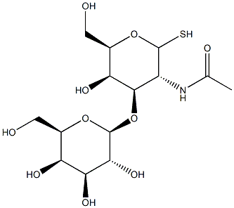 2Acetamido-3-O-(b-D-galactopyranosyl)-2-deoxy-D-thiogalactopyranose Struktur