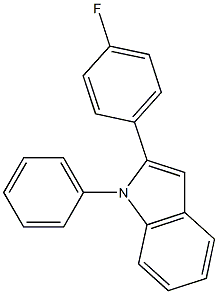 2-(4-fluorophenyl)1-phenylindole Struktur