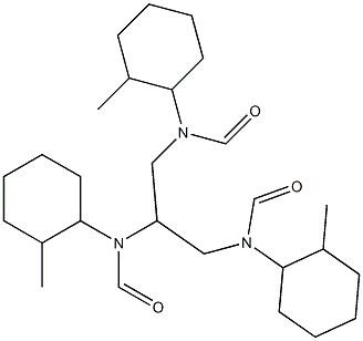 N,N',N''-tris(2-methylcyclohexyl)-1,2,3-triformamide propane Struktur