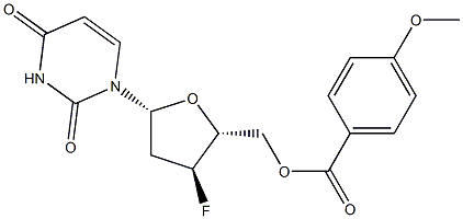 5'-O-p-Anisoyl-3'-fluoro-2',3'-dideoxyuridine Struktur