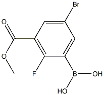 5-Bromo-2-fluoro-3-methoxycarbonylphenylboronic acid Struktur