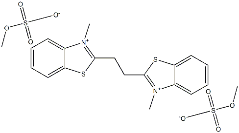 3-METHYL-2-[2-(3-METHYL-1,3-BENZOTHIAZOL-3-IUM-2-YL)ETHYL]-1,3-BENZOTHIAZOL-3-IUM BIS(METHYL SULFATE) Struktur