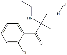 1-(2-CHLOROPHENYL)-2-(ETHYLAMINO)-2-METHYL-1-PROPANONE HYDROCHLORIDE Struktur