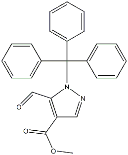 methyl 5-formyl-1-trityl-1H-pyrazole-4-carboxylate Struktur