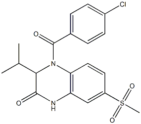 4-(4-CHLOROBENZOYL)-3-ISOPROPYL-7-(METHYLSULFONYL)-3,4-DIHYDROQUINOXALIN-2(1H)-ONE Struktur