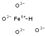 Hydrogen iron(VI) tetraoxide Struktur