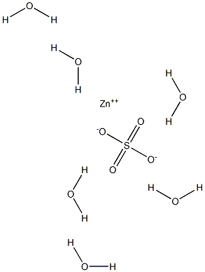 Zinc sulfate hexahydrate Struktur