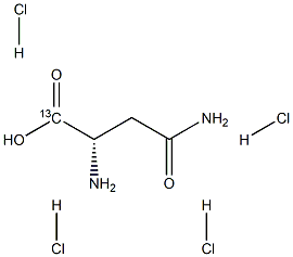 L-Asparagine-13C4HCl Struktur