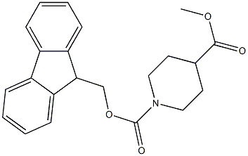 N-FMOC-piperidine-4-carboxylic acid methyl ester Struktur