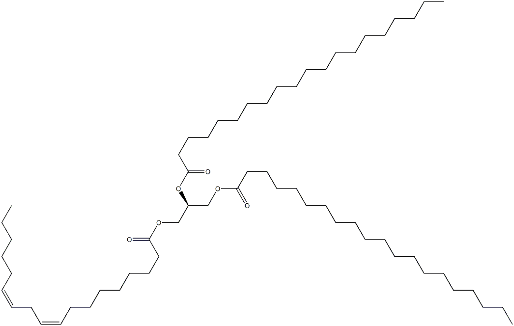 1-(9Z,12Z-octadecadienoyl)-2,3-dieicosanoyl-sn-glycerol Struktur