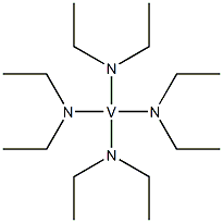 Tetra(diethylamino)vanadium Struktur