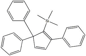 Trimethyl(2,5,5-triphenyl-1,3-cyclopentadien-1-yl)silane Struktur