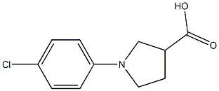 1-(4-CHLOROPHENYL)PYRROLIDINE-3-CARBOXYLICACID Struktur