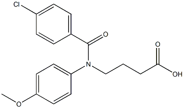 N-(P-CHLOROBENZOYL)-GAMMA-(P-ANISIDINO) BUTYRIC ACID Struktur