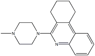 6-(4-methyl-1-piperazinyl)-7,8,9,10-tetrahydrophenanthridine Struktur