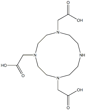 1,4,7-tris(carboxymethyl)-1,4,7,10-tetraazacyclododecane Struktur