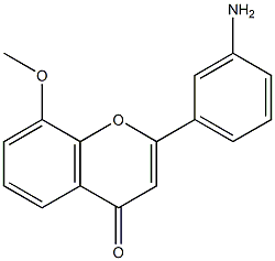 2-(3-aminophenyl)-8-methoxychromene-4-one Struktur