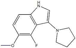 1-(4-fluoro-5-methoxyindol-3-yl)pyrrolidine Struktur