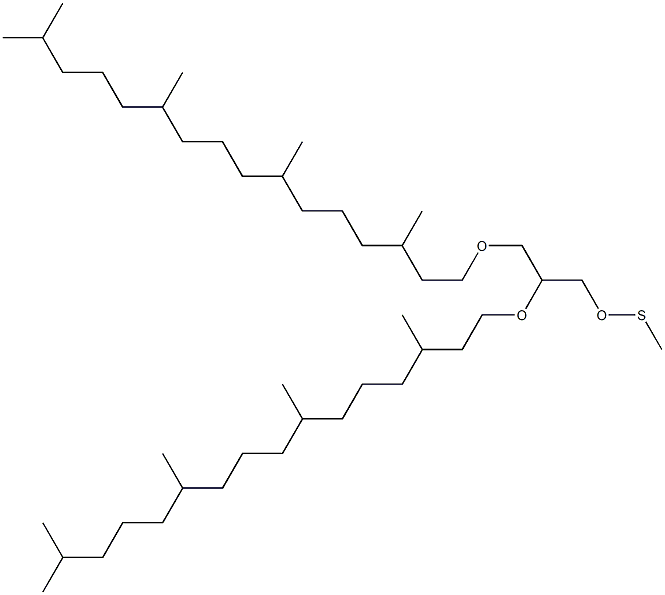 1-methylthio-2,3-di-O-(3',7',11',15'-tetramethylhexadecyl)glycerol Struktur