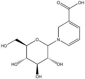 N-glucopyranosylnicotinic acid Struktur