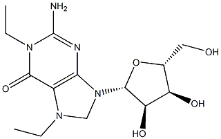 1,7-diethylguanosine Struktur