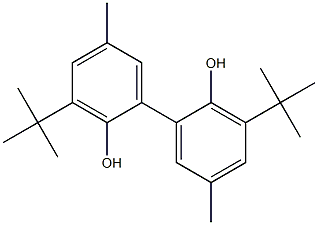 3,3'-di-tert-butyl-5,5'-dimethyl(1,1'-biphenyl)-2,2'-diol Struktur