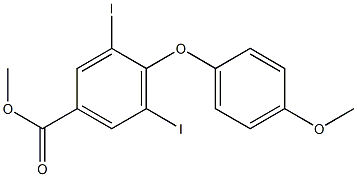 methyl 3,5-diiodo-4-(4'-methoxyphenoxy)benzoate Struktur