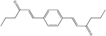 1,4-bis(3-oxo-1-hexenyl)benzene Struktur