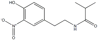 N-(2-methylpropionyl)-3-nitrotyramine Struktur