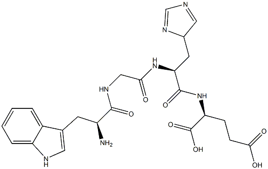 tryptophyl-glycyl-histidyl-glutamic acid Struktur